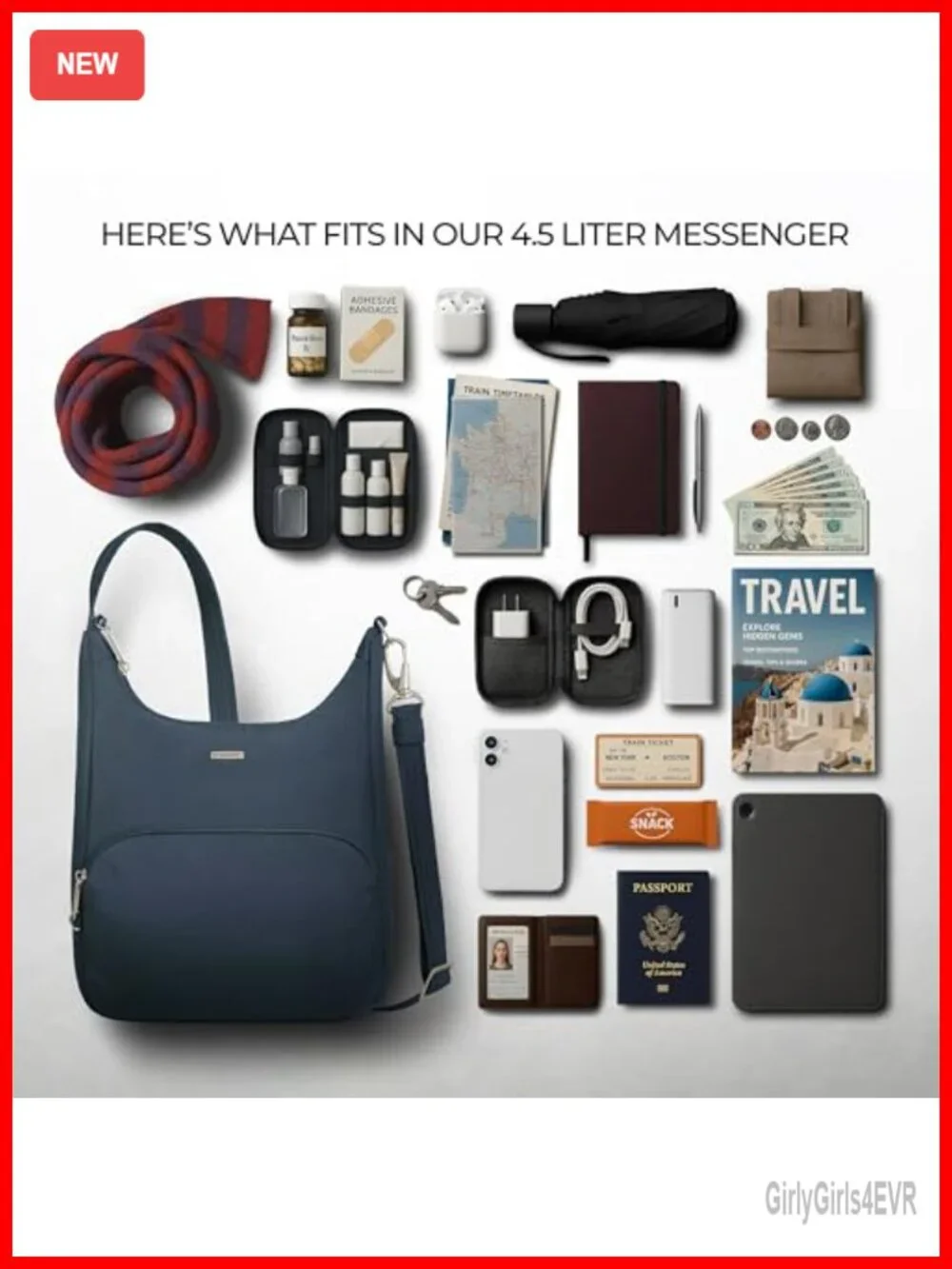Anti-Theft Classic Essential Messenger Bag with RFID Blocking